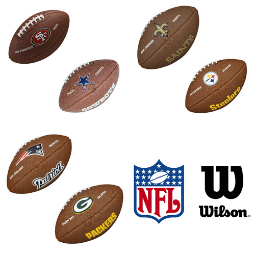 Wilson Logo NFL Team American Football (Mini Size)